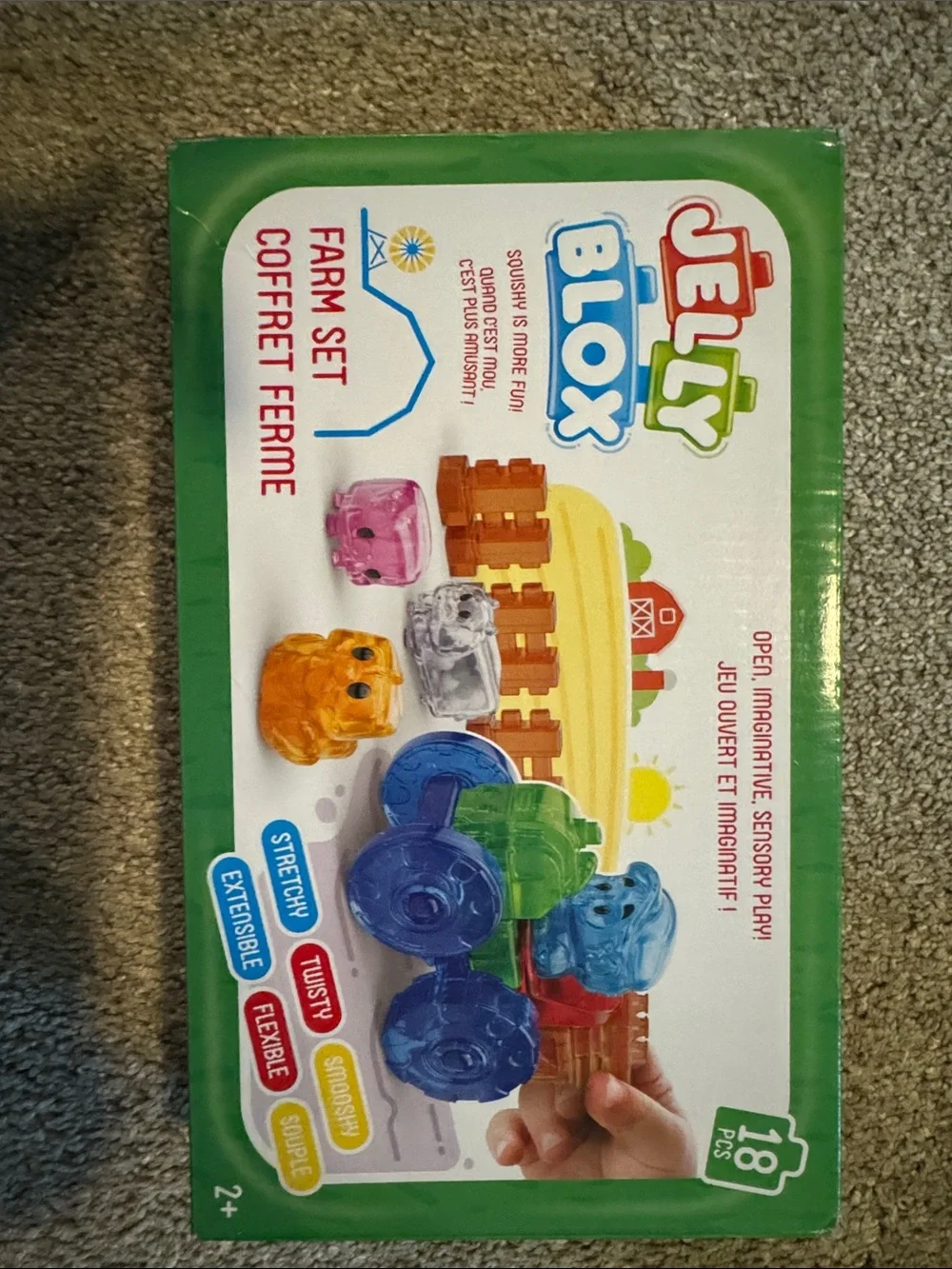 Kids Farm Set Toy - Blue & Green Tractor with Colorful Animals
